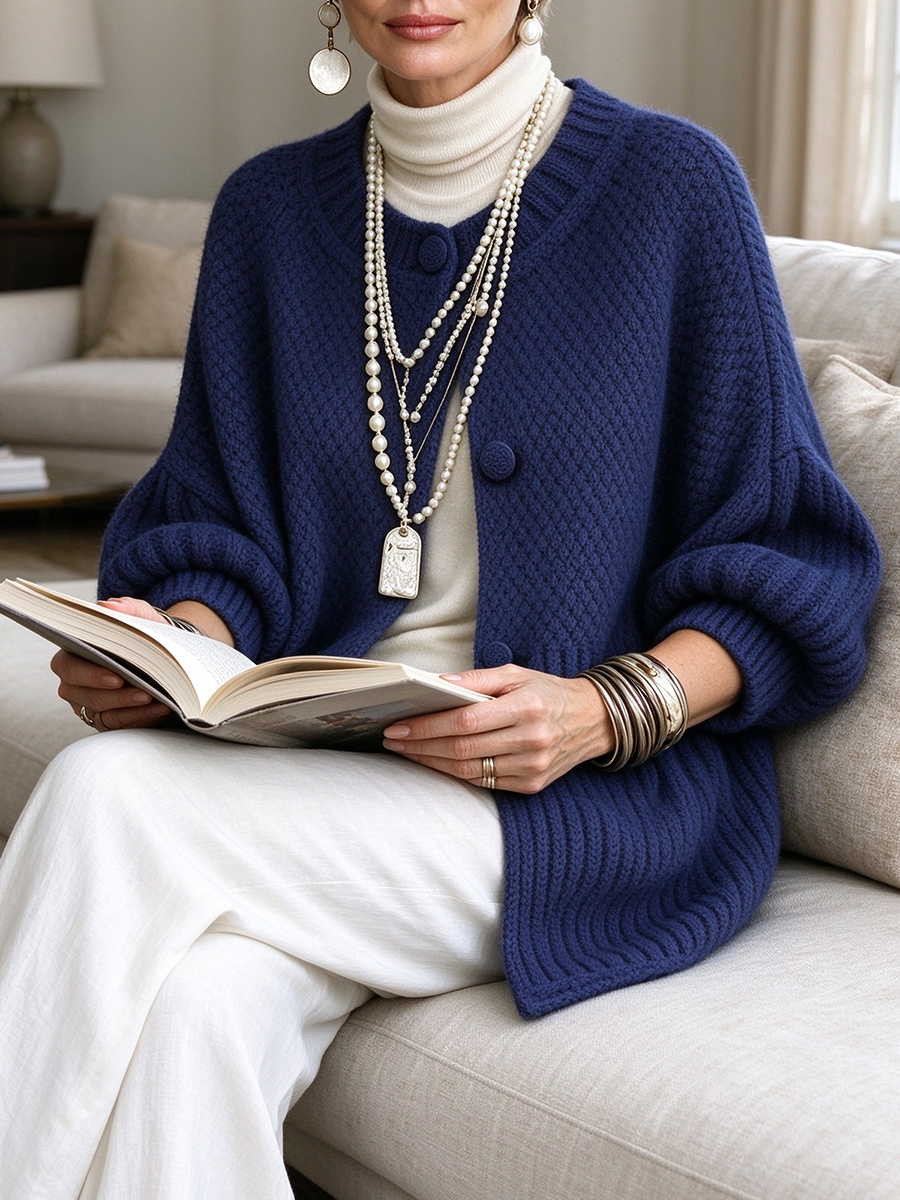 Stylish Elegant Casual Knitted Cardigan Sweater