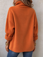Chic Asymmetric Button Design Corduroy Jacket