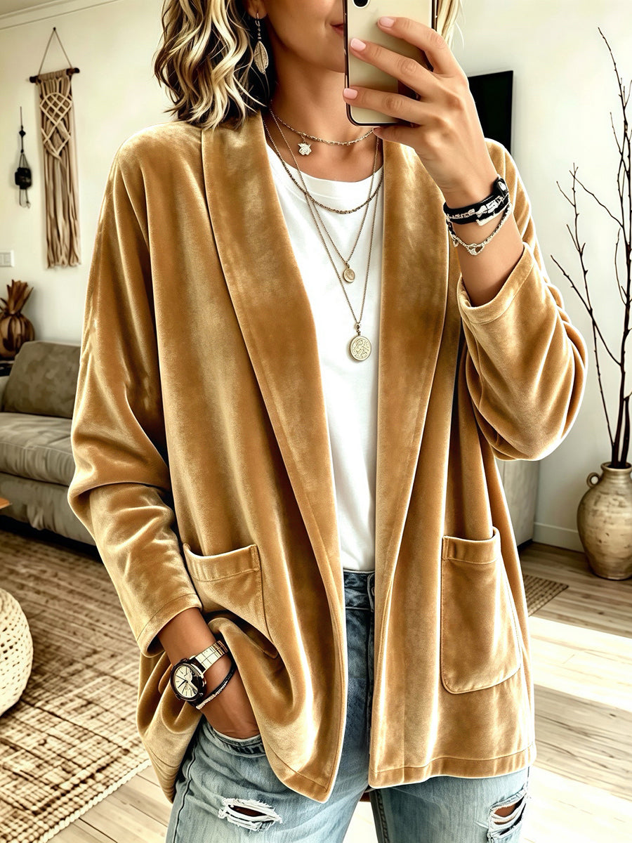 Cozy Velvet Cardigan