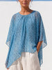 Loose-fitting Chiffon Top With Leopard Print, Round Neck, Gathered Chest Detail, And Batwing Sleeves