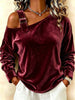 Chic Asymmetrical Velvet Top