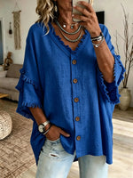 Chic Velvet Drop-Shoulder Sweatshirt
