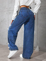 Casual Rhinestone Street-style Jeans