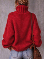 Cozy Textured Button-Front Knit Pullover