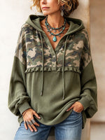 Casual Relaxed Chic Camouflage Hoodie