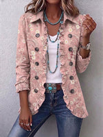 Boho-style Vintage Paisley Ruffle Jacket