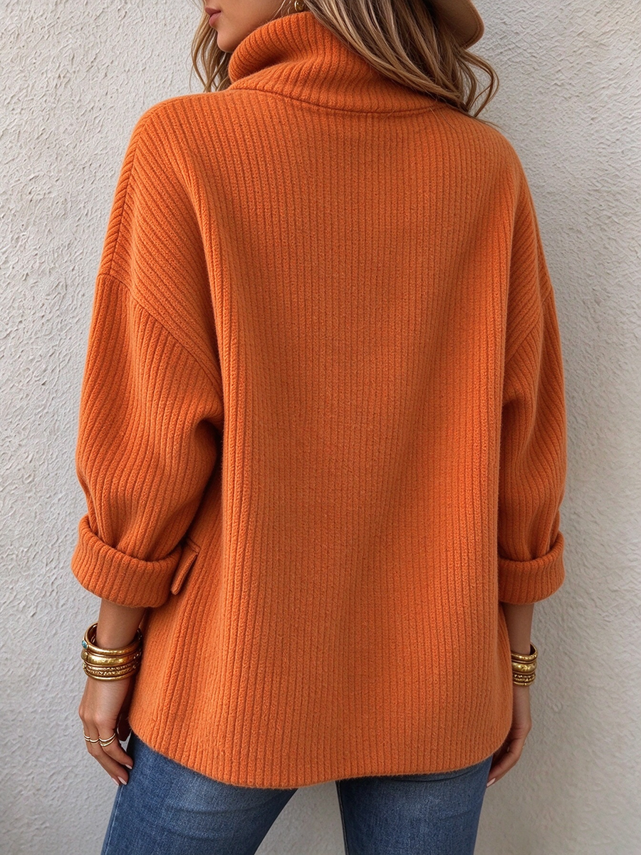 Chic Asymmetric Button Design Corduroy Jacket