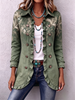 Bohemian Gold Floral Print Ruffle Jacket