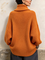 Cozy Asymmetrical Ribbed Knit Pullover
