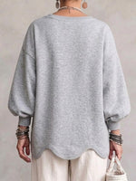 Oversized Sweatshirt With A Wavy Hem