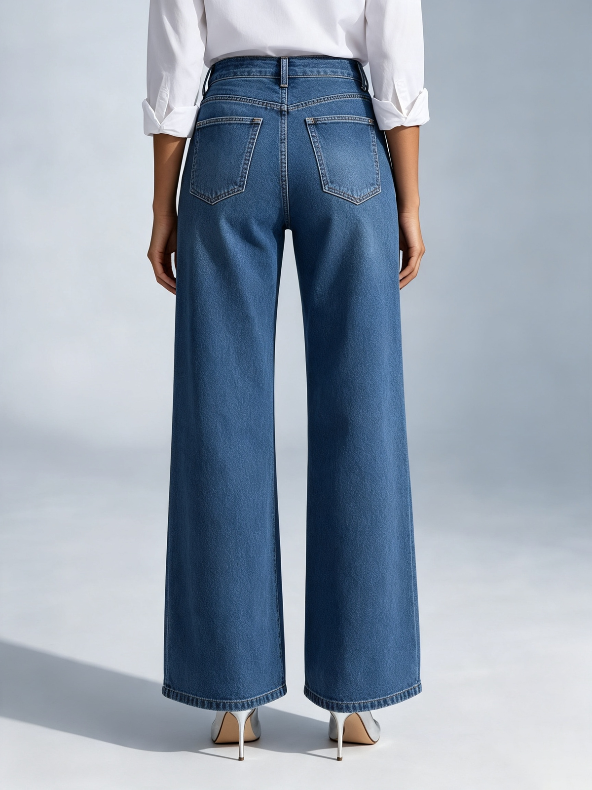 Dimensional Floral Denim Jeans