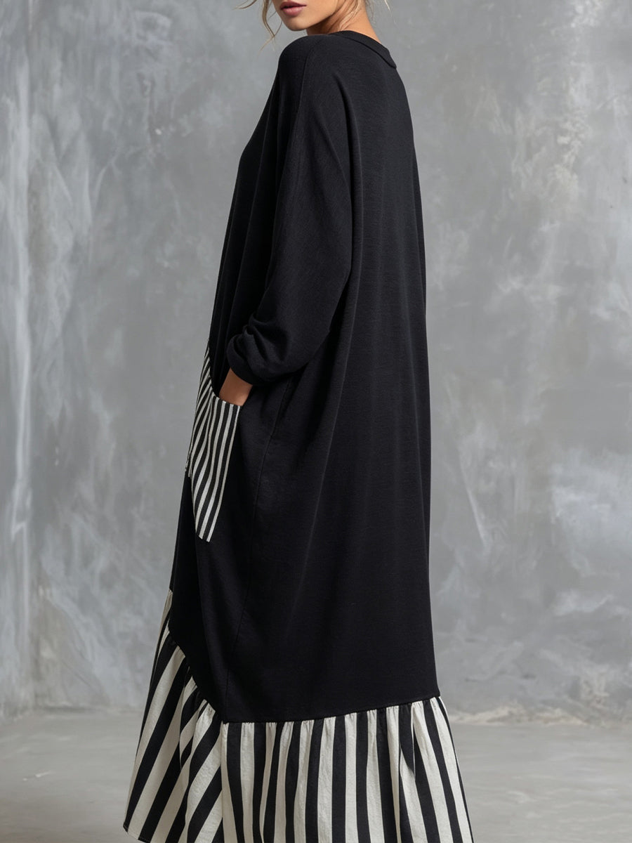 Vintage-style Printed Velvet Midi Dress