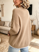 Chic Casual Asymmetrical Button Knitwear Sweater