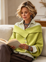 Chic Asymmetric Relaxed Faux Two-piece Olive Green Sweatshirt
