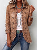 Vintage-style Bohemian Floral Print Ruffled Linen-cotton Jacket