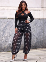 Elegant Polka-dot Sheer Trousers (lantern Pants)