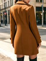 Cozy Classic Double-Breasted Wool-Blend Trench Coat