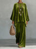 Loose And Comfortable Velvet Two-piece Set (top And Pants)