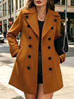 Cozy Classic Double-Breasted Wool-Blend Trench Coat
