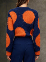 Chic Large-polka-dot Knit Top