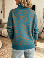Open-knit V-neck Long-sleeve Sweater With Feather-like Texture