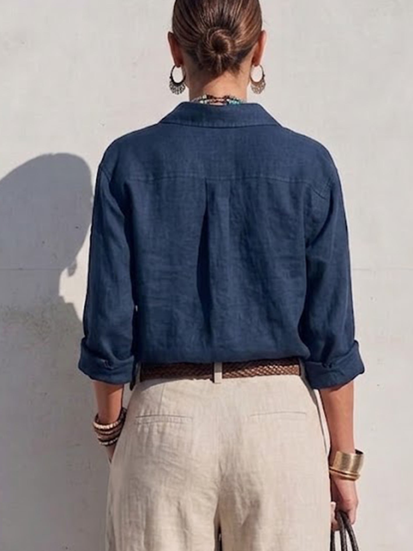Simple Casual Classic Linen Cotton Shirt
