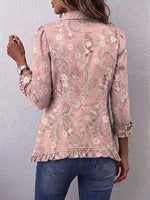 Boho-style Vintage Paisley Ruffle Jacket